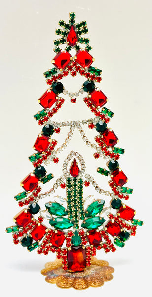 Vintage Czech Rhinestone Christmas Tree # 343
