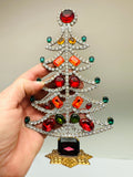 Vintage Czech Rhinestone Christmas Tree #345