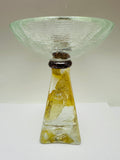 Willsea Obrien Art Glass Pedestal Bowl Signed