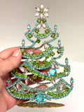 Vintage Czech Rhinestone Christmas Tree #335