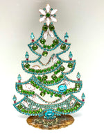 Vintage Czech Rhinestone Christmas Tree #335