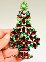 Vintage Czech Rhinestone Christmas Tree # 338