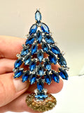 Czech Mini Navy Blue Christmas Tree Decoration # 347