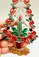 Vintage Czech Rhinestone Christmas Tree # 343