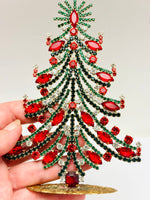 Vintage Czech Rhinestone Christmas Tree #339