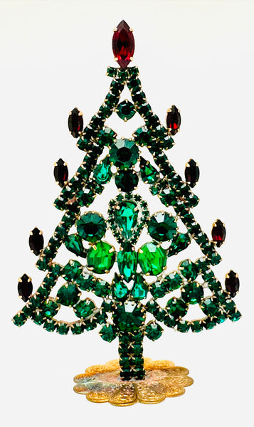 Vintage Czech Rhinestone Christmas Tree #344