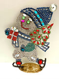 Large Czech Standing Snowman Ornament