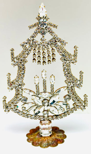 Vintage Czech Rhinestone Christmas Tree # 342
