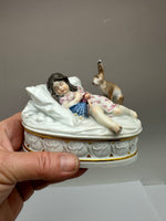 Meissen Child Rabbit Box Paul Helmig RESERVED Richard