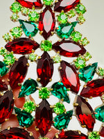 Vintage Czech Rhinestone Christmas Tree # 338