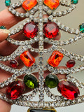 Vintage Czech Rhinestone Christmas Tree #345