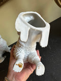 German Antique Porcelain Pair Poodle Figurines