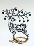 Modern Czech Reindeer Rhinestone Decoration Green Balls