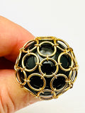 Italian Designer GARAVELLI  Retro 18K Gold Onyx Ring