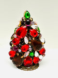 Czech 3D Red Crystal Christmas Tree # 136