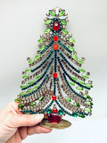 Vintage Czech Rhinestone Mantle Christmas Tree # 305