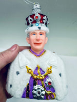 King Charles lll Hand Blown Glass Ornament