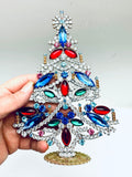 Vintage Czech Rhinestone Mantle Christmas Tree # 309