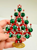 Czech Rhinestone Christmas Tree Decoration #313
