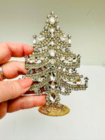 Czech Rhinestone Christmas Tree Decoration #314