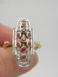 Ruby Diamond Vintage Faberge Copy 18K Ring