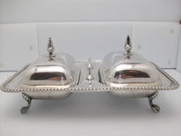 Silver-plate Dual Covered Buffet Server