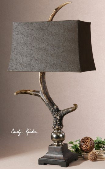 Faux Contemporary Stag Horn Lamp