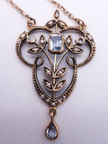 Victorian Aqua Pearl Diamond Necklace