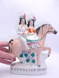 Staffordshire Antique Returning Home From Market Horse