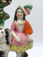 Antique Staffordshire Couple With Spaniel