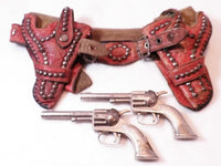 Vintage Hubley Cowboy Toy Cap Gun Holster Set