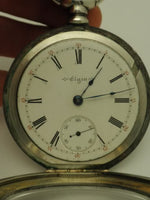 Antique Elgin Dueber Railroad Sterling Pocket Watch 1903