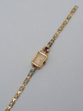 Ladies Art Deco 14K Rose gold Diamond Ruby Elgin Wrist Watch