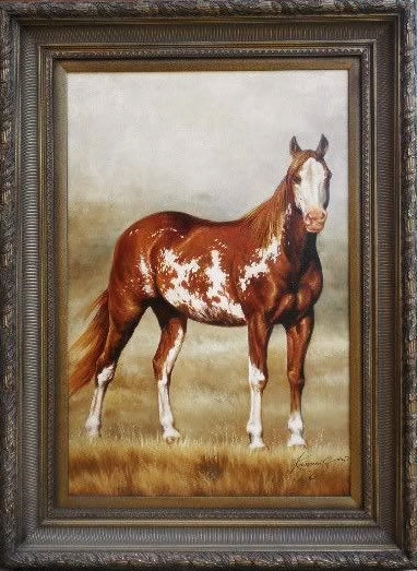 Oil Painting Appaloosa Horse Signed