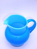 Huge Antique Blue Opaline Pitcher