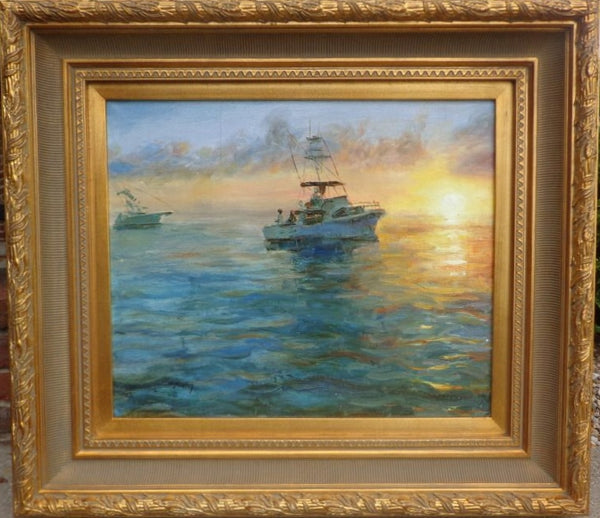 Fishing Excursion Boat Painting