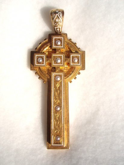 Byzantine Gold Cross with Pearls