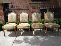 Antique French Aubusson Set of 4 Chairs