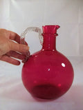 Antique Cranberry Glass Ewer