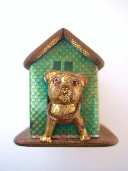 Antique Great German Bull Dog House Tape Measure