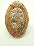 Antique 14K Diamond Tree of Life Ring