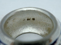 Sterling Enamel Designer Dome Band Ring
