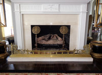 Antique French Brass Fire Place Fender 6'8"