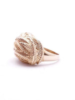 Golden Frond Dome Ring