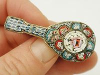 Vintage Italian Mosaic Mandolin Brooch