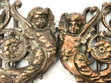 Antique Victorian Angels Belt Huckle Cherubs