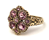 Antique English Pink Tourmaline 10K Ring