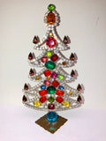 Vintage Czech Crystal Christmas Tree Decoration # 244