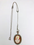 Antique Russian Shell Cameo Necklace
