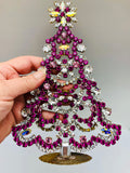 Czech Rhinestone Christmas Mantle Tree #87